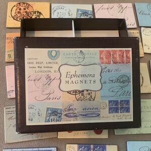 Ephemera Vintage Postage Stamp Magnets- Cavallini & Co/Anthropologie